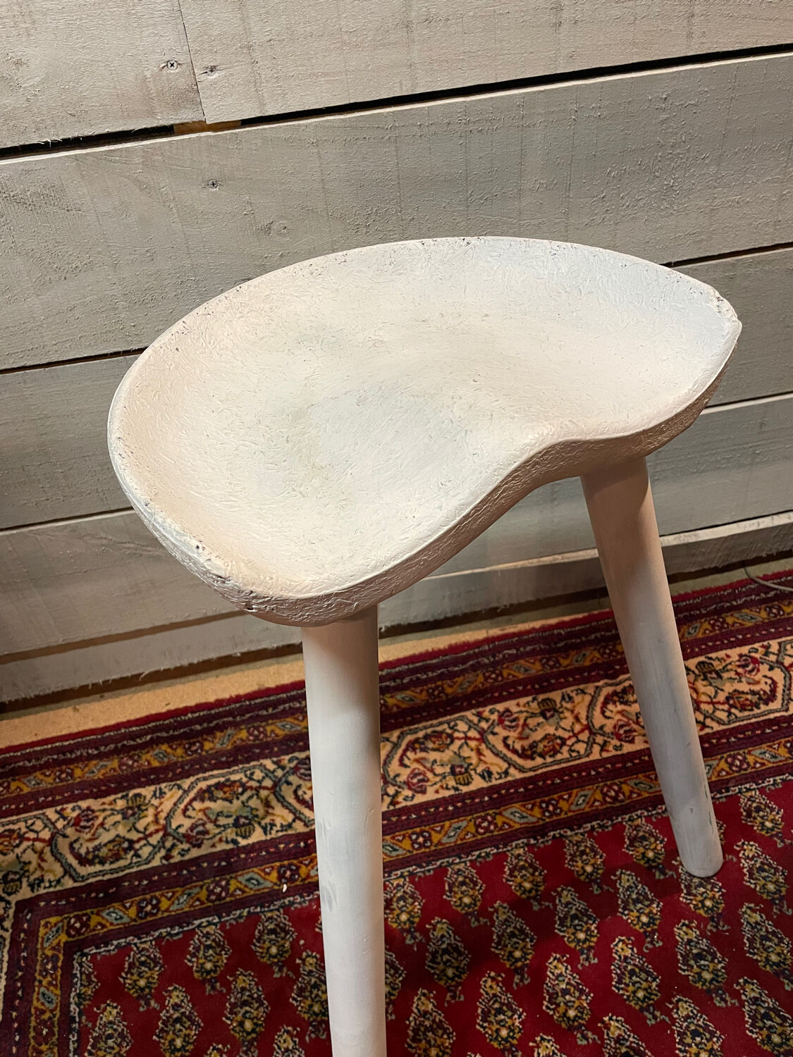 Vintage Scandinavian design tripod high stool