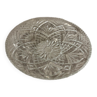 Fruit bowl or hollow dish chiseled glass