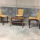 Vintage libra chairs from Christian Werner rattan chair Roset Line