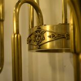 Monumental bronze wall light with 5 arms, neoclassical Art Deco from the 1940s.