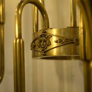 Monumental bronze wall light with 5 arms, neoclassical Art Deco from the 1940s.
