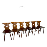 6 vintage 60s bistro-look dining chairs
