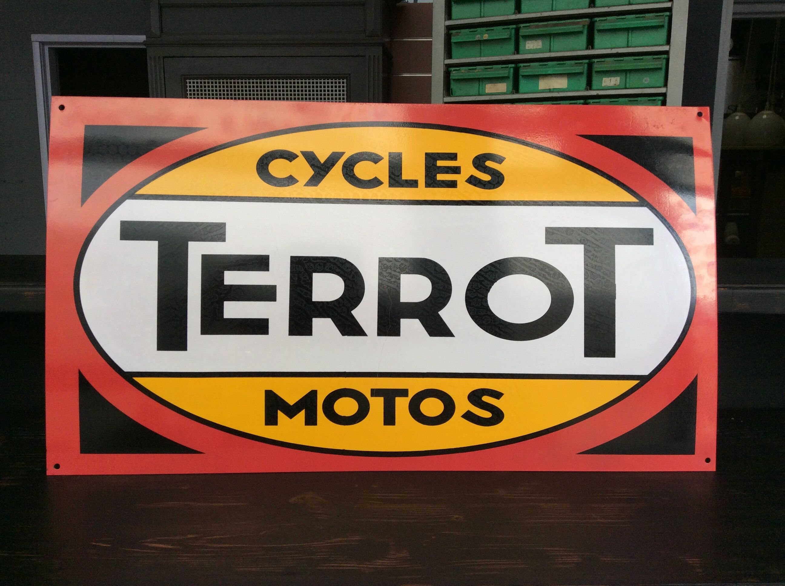 Plate Pub metal moto Terrot