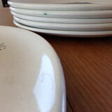 6 assiettes plates en céramique