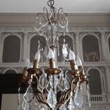 Bronze and Crystal chandelier with 9 fires