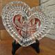 Large crystal pocket heart HOFBAUER Vintage 60-70's