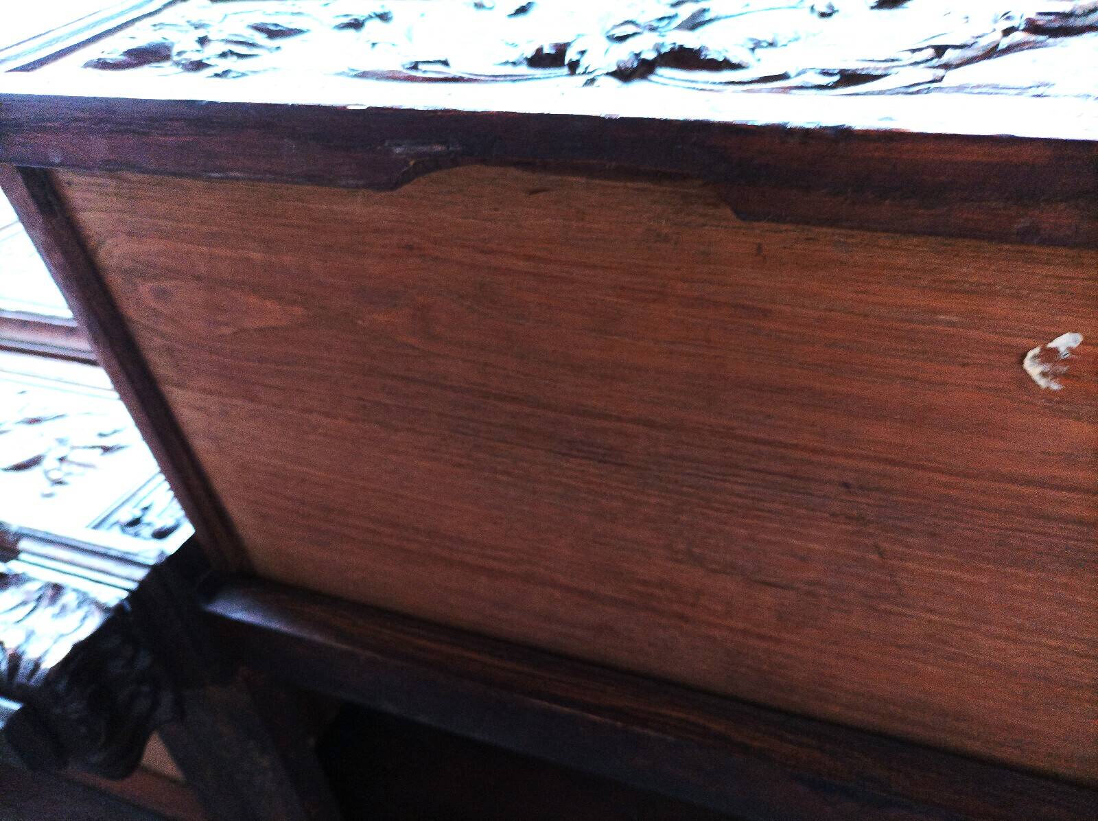 Renaissance oak carved buffet cabinet