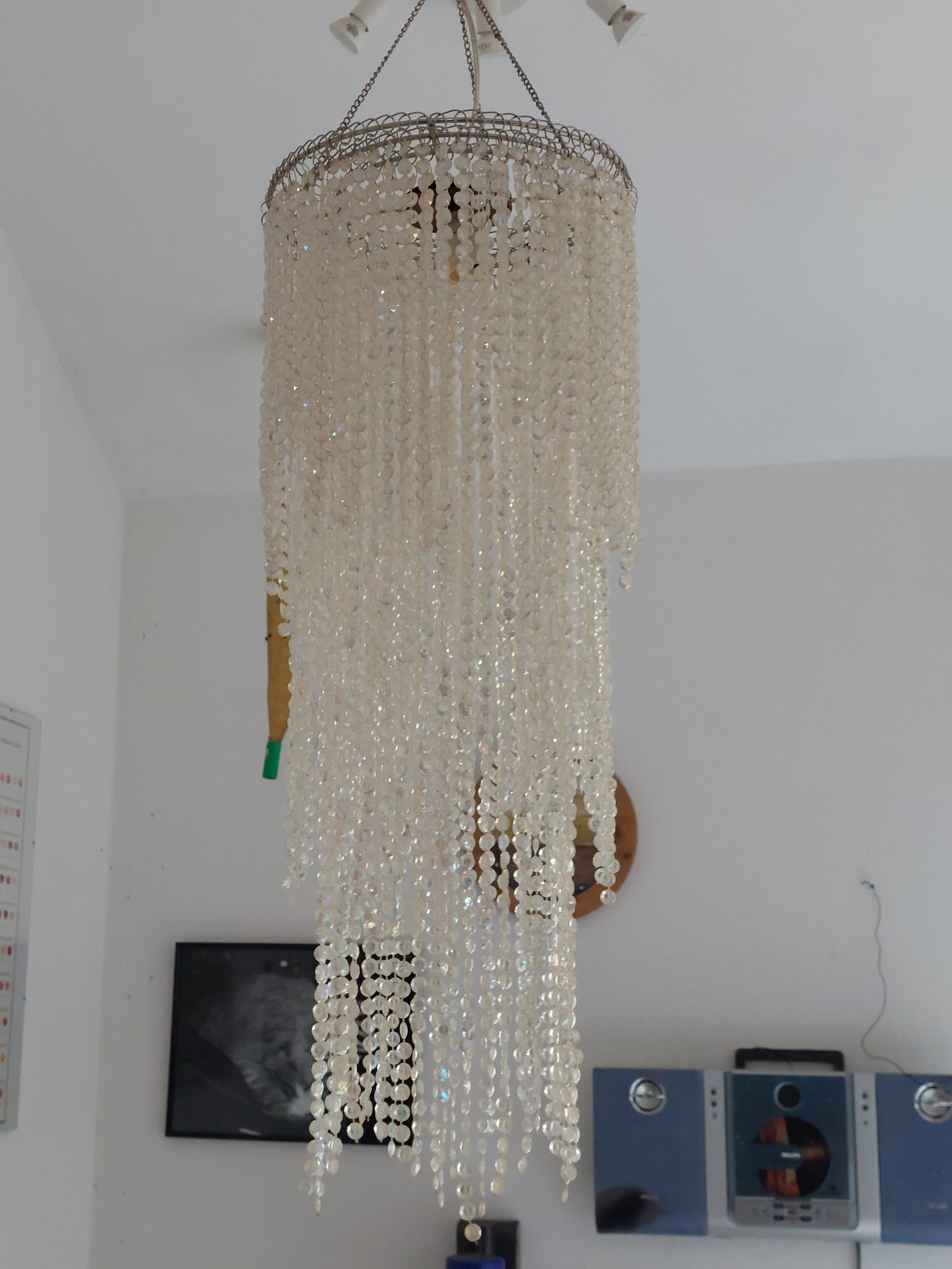 Baroque beaded pendant lamp