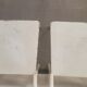 Pair of patinated white metal chairs