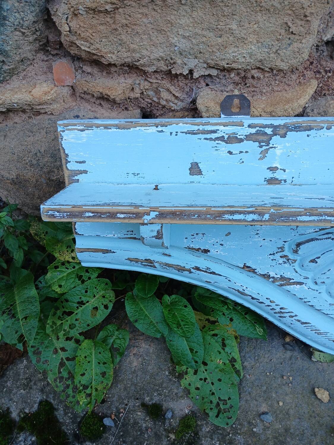 Old wooden wall shelf