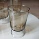 7 vintage stemmed glasses in smoked glass