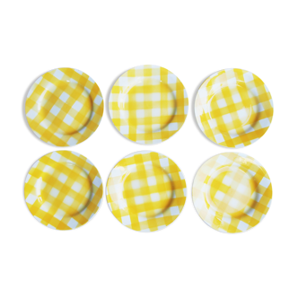 6 Digoin dessert plates