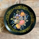 Black metal tray