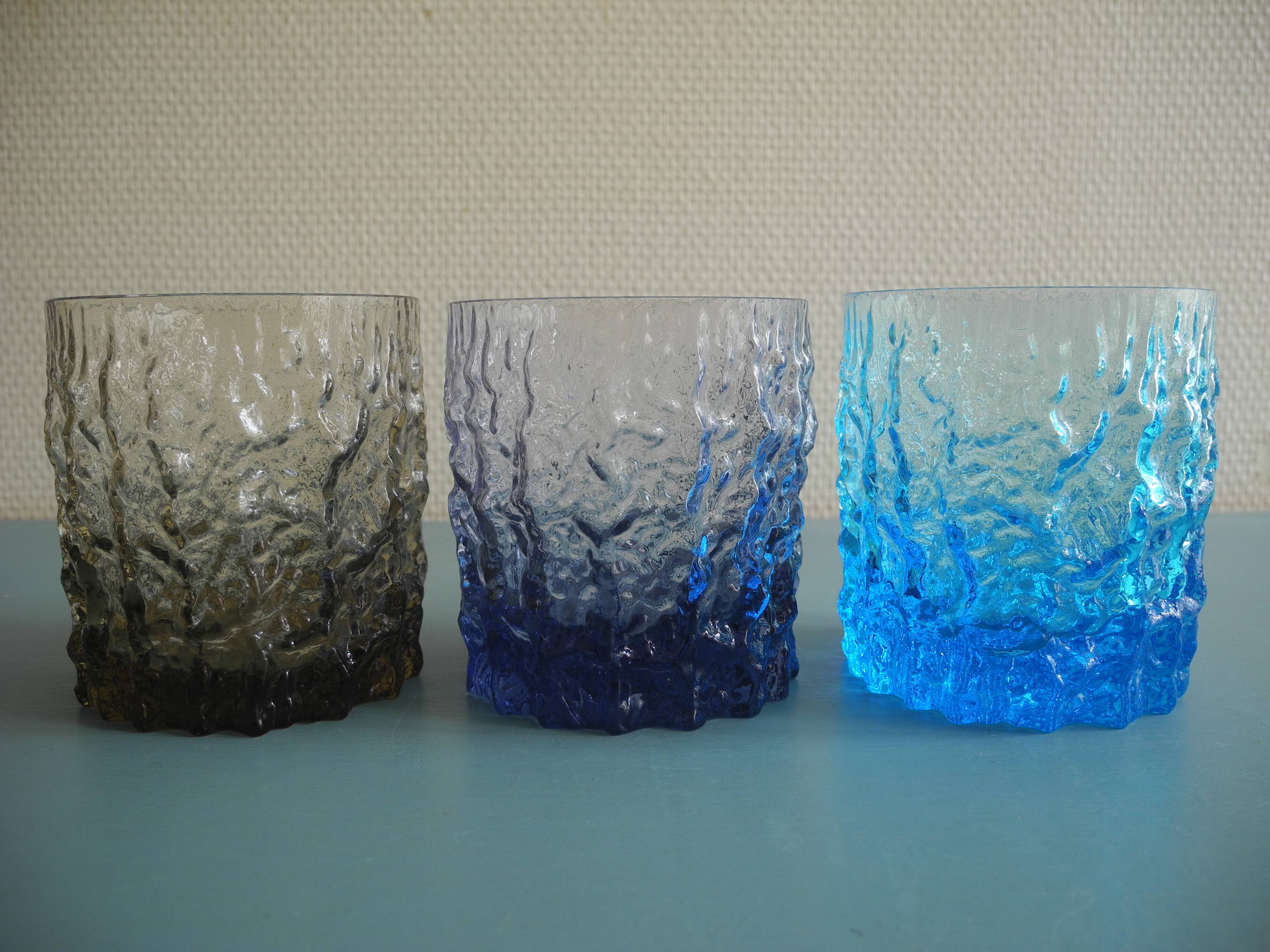 6 vintage whisky glasses Geoffrey Baxter Whitefriars