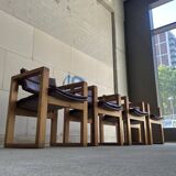 4 chaises et table X-leg Ate van Apeldoorn, années 1970