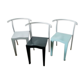 Set of 3 Philippe Starck chairs model Dr Glob