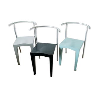 Lot de 3 chaises Dr Glob par Philippe Starck