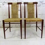 Une paire de chaises de rudolf frank pour lucas schnaidt, allemagne 1962