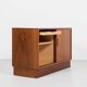 Midcentury Danish lowboard in teak with 2 sliding doors by Hundevad 1960s - 108cm