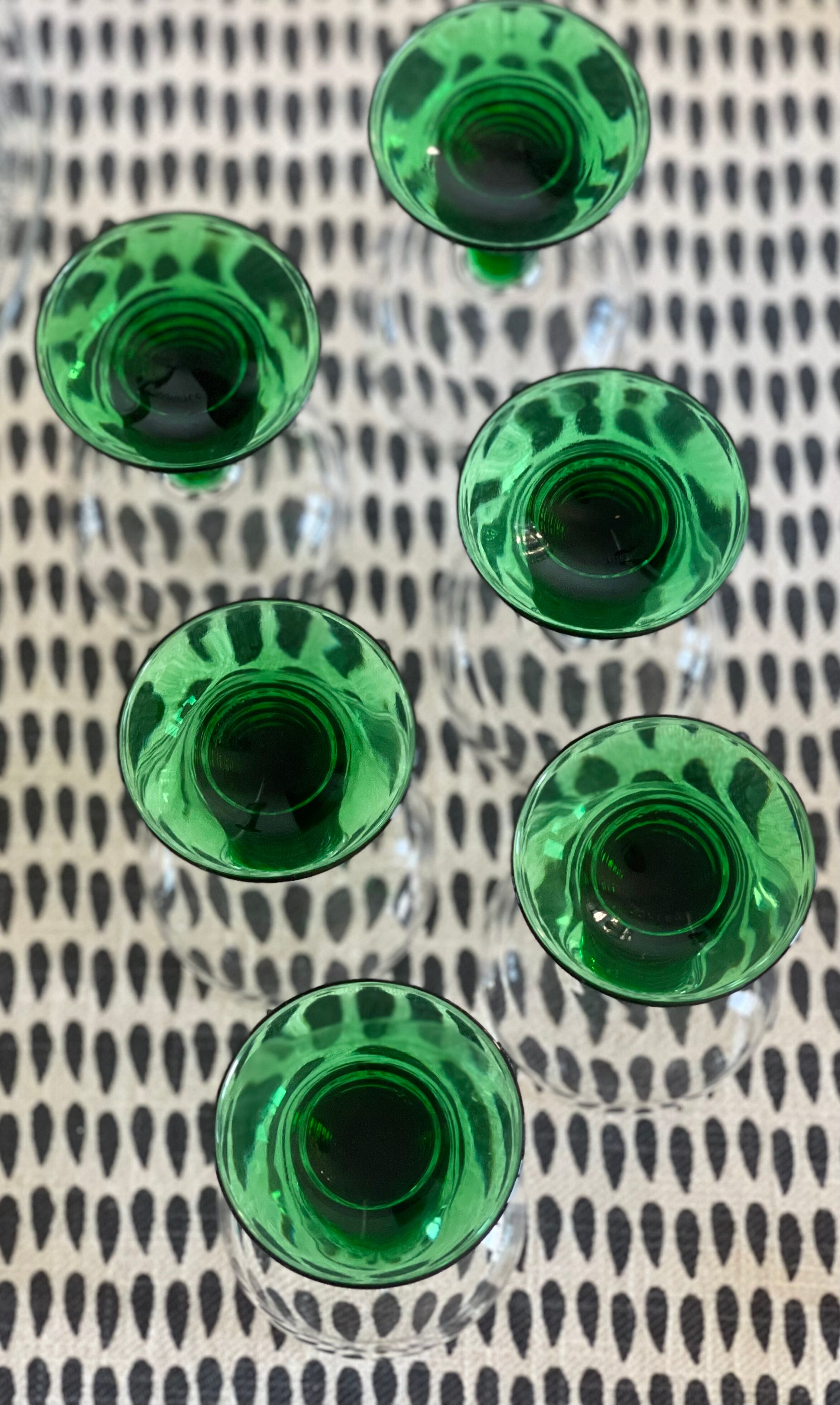 6 verres à pied Luminarc 1970