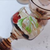 Cerise service with Legras brandy, Art Nouveau, Montjoye