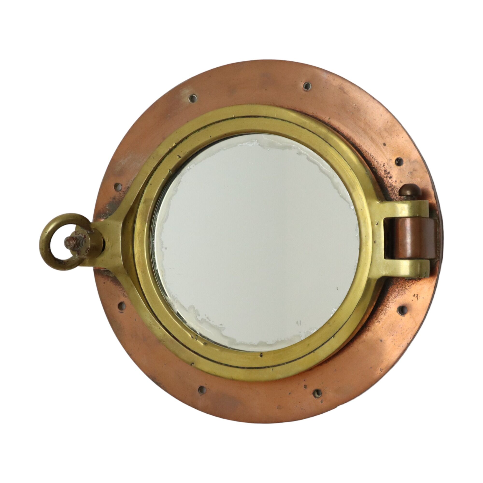 Authentic copper porthole mirror nautical shipping 32cm