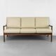 3-Seater Senator Sofa in Leather and Teak by Ole Wanscher for Cado, 1977