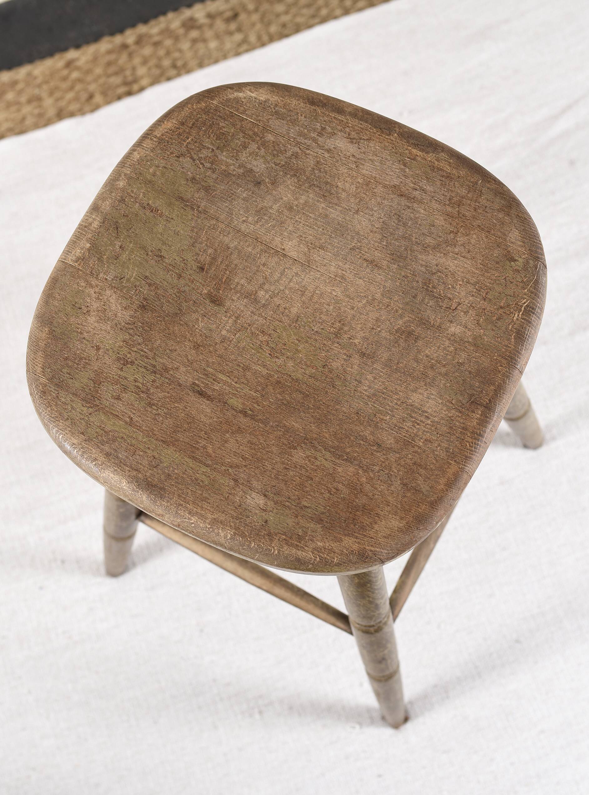 Large solid wood bar stool