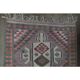 1970s Vintage Turkish Oushak Handmade Wool Cotton Purple Runner Rug 97x385