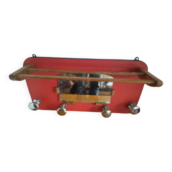 Porte-manteau miroir vintage années 50