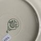 6 antique beige earthenware dinner plates with gold decoration and flowers by Villeroy Boch.