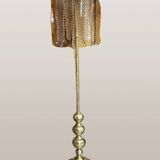 Vintage floor lamp with Murano glass leaves, 1970s