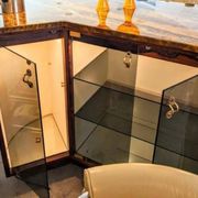 Willy Rizzo Bar Cabinet in Rosewood and Marble, Italy, 1970s