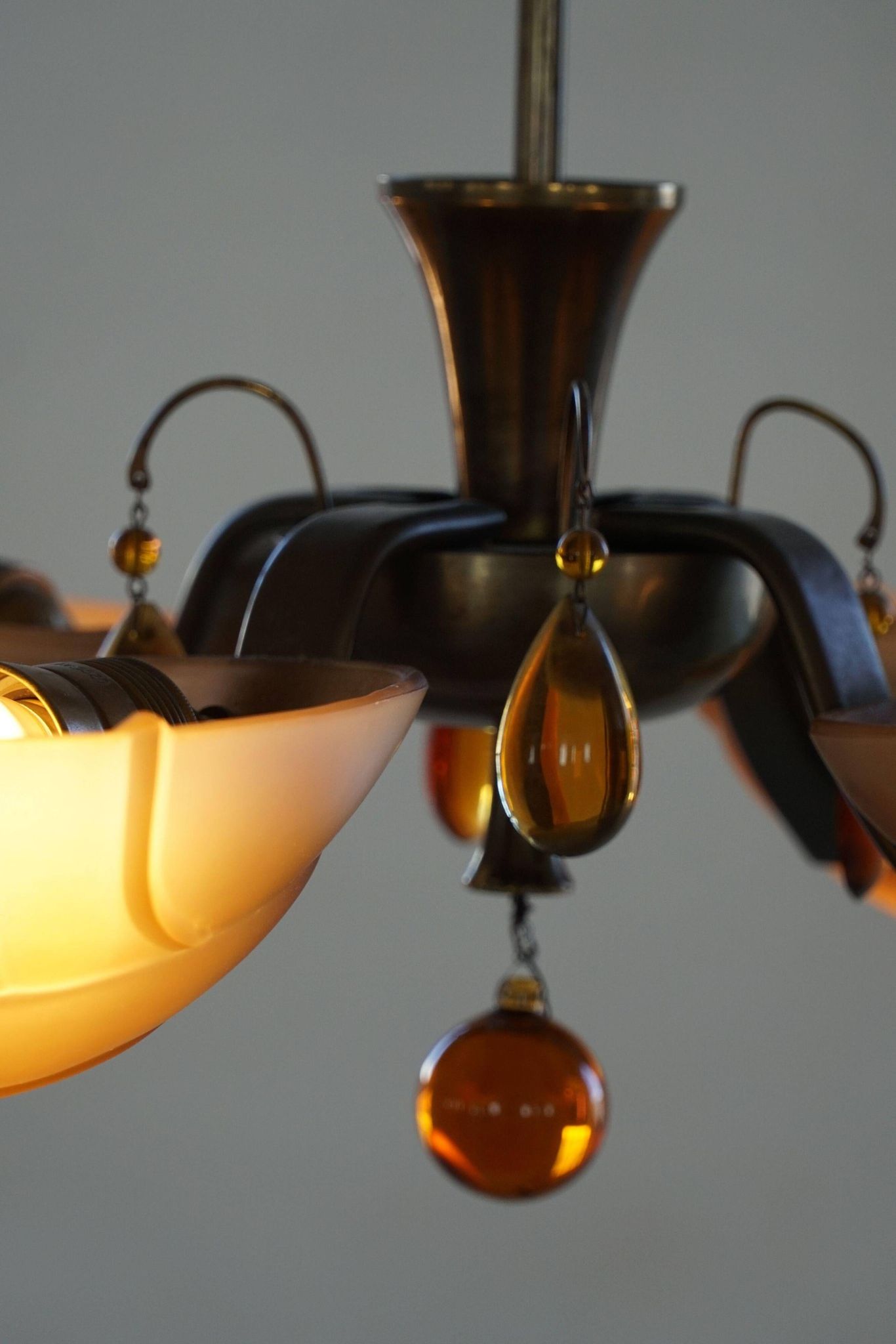 Art Deco chandelier by Paavo Tynell for Taito Oy, Finland, 1930s