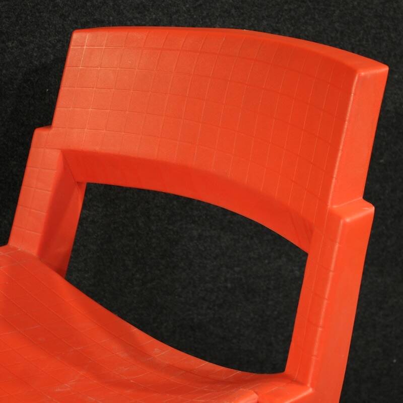 Paire de chaises rouges City par Lucci & Orlandini pour Lamm