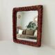 Vintage wicker mirror