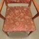 Fauteuil vintage en acajou et tissu, design, Italie, années 1950