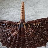 Flared wicker basket