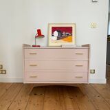 Vintage beige/rosé chest of drawers (farrow & ball)