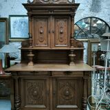 2 body sideboard in solid oak circa 1880