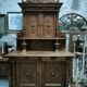 Two-part solid oak buffet circa 1880