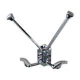 Vintage Modernista wall coat hanger 60 solid brass chrome plated