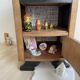 black Art Deco bedside table