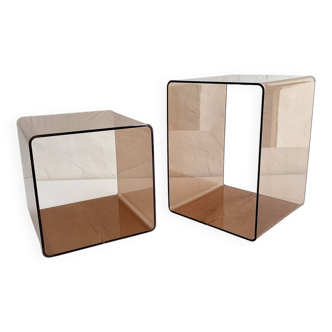 Pair of Michel Dumas side tables for Roche & Bobois, 1970s