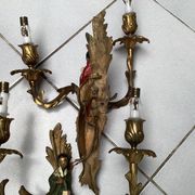 Paire d’applique au chinois en bronze 19ème