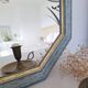 Miroir octogone bleu vintage