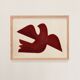 Peinture original sur papier  "Bird" signée Eawy