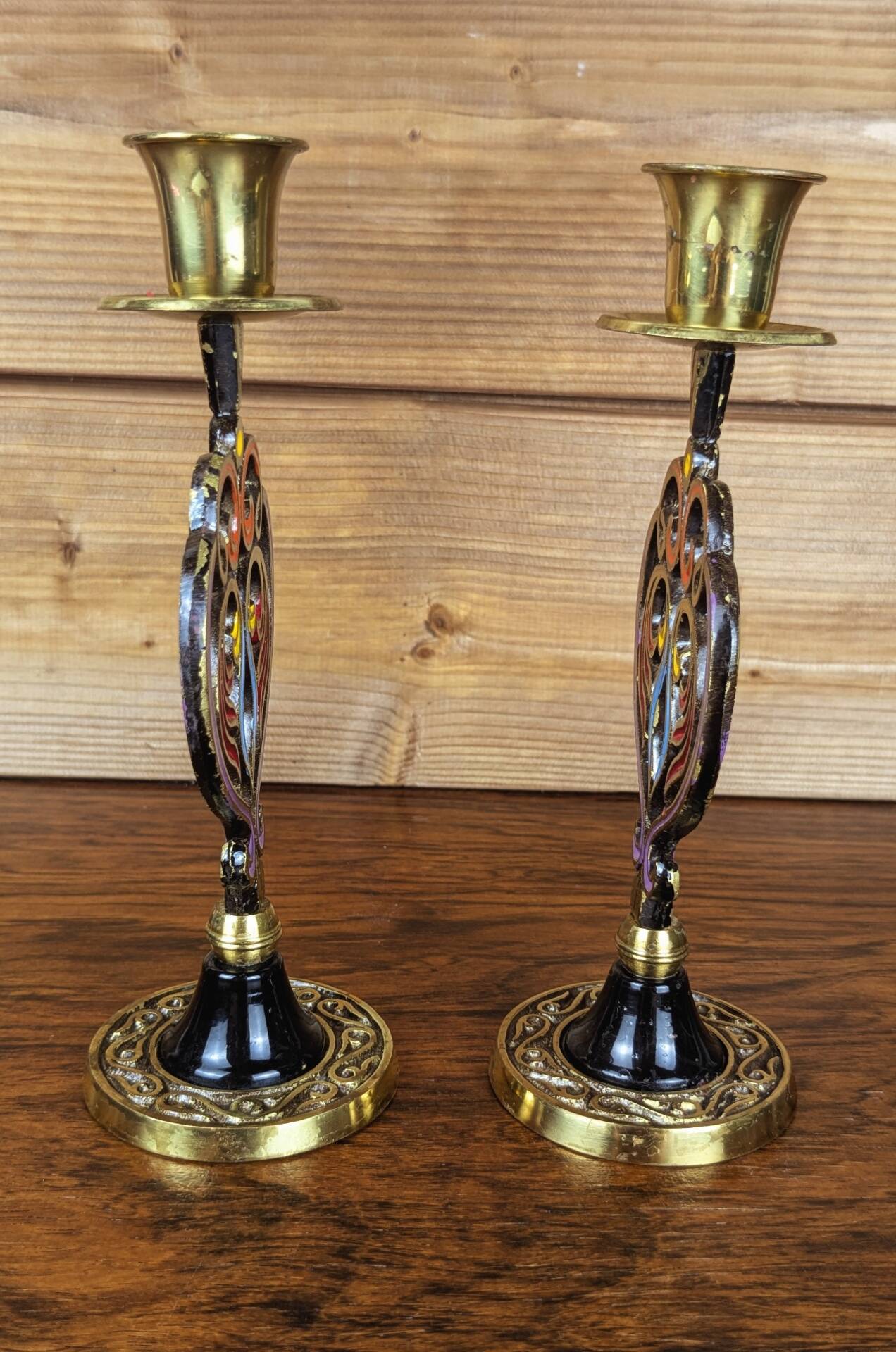 Bougeoirs mid century Abada M 514 laiton Made in Israël