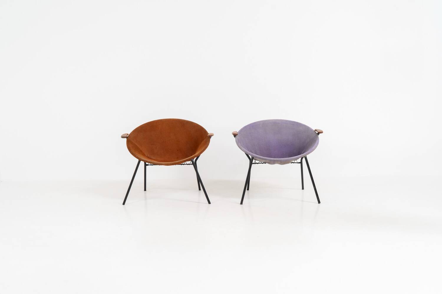 Paire de chaises « Balloon » de Hans Olsen pour Lea Design (Danemark, années 1950).