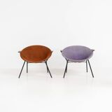 Pair of “Balloon” chairs by Hans Olsen for Lea  Design (Denmark, 1950s).